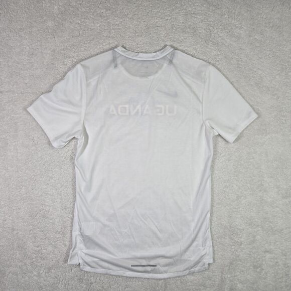 Nike Pro Elite Uganda Team Issued Running White T Shirt CU8875-100 Mens Small - Picture 6 of 7